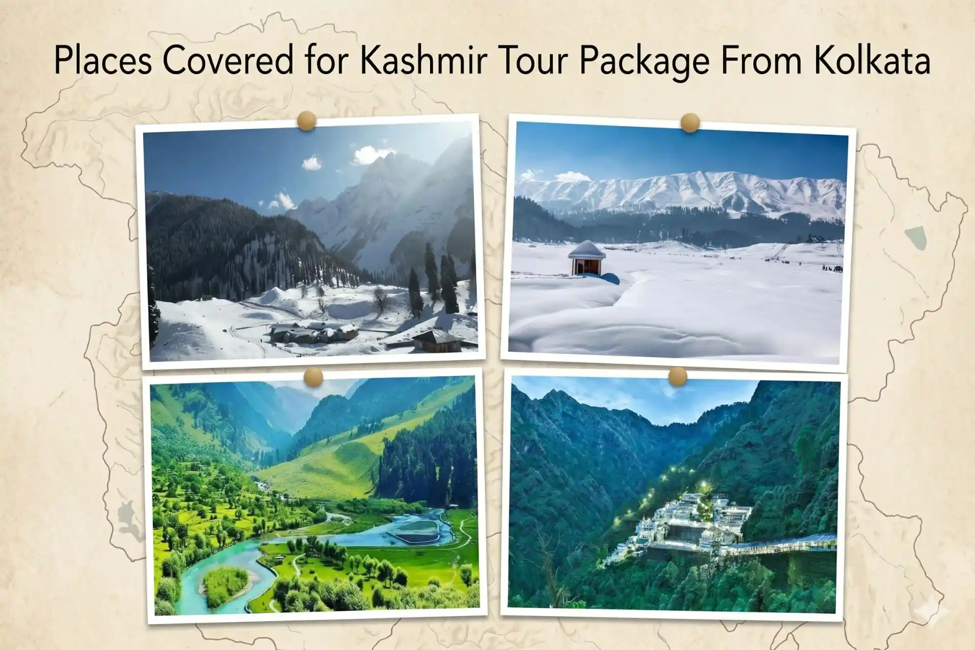 places covered for kashmir tour package from kolkata